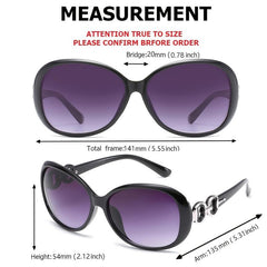 Vintage Oval Thick Frame Sunglasses Women UV400 Sun Glasses