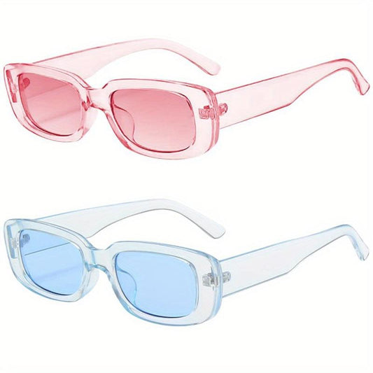 Retro Rectangle Sunglasses UV400 Protection Glasses