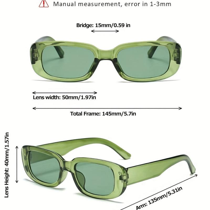 Retro Rectangle Sunglasses UV400 Protection Glasses