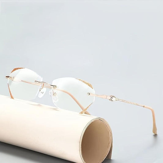 Metal Frame Reading Glasses Light Blocking Unisex