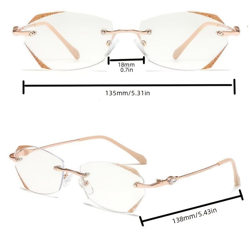 Metal Frame Reading Glasses Light Blocking Unisex
