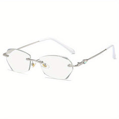 Metal Frame Reading Glasses Light Blocking Unisex