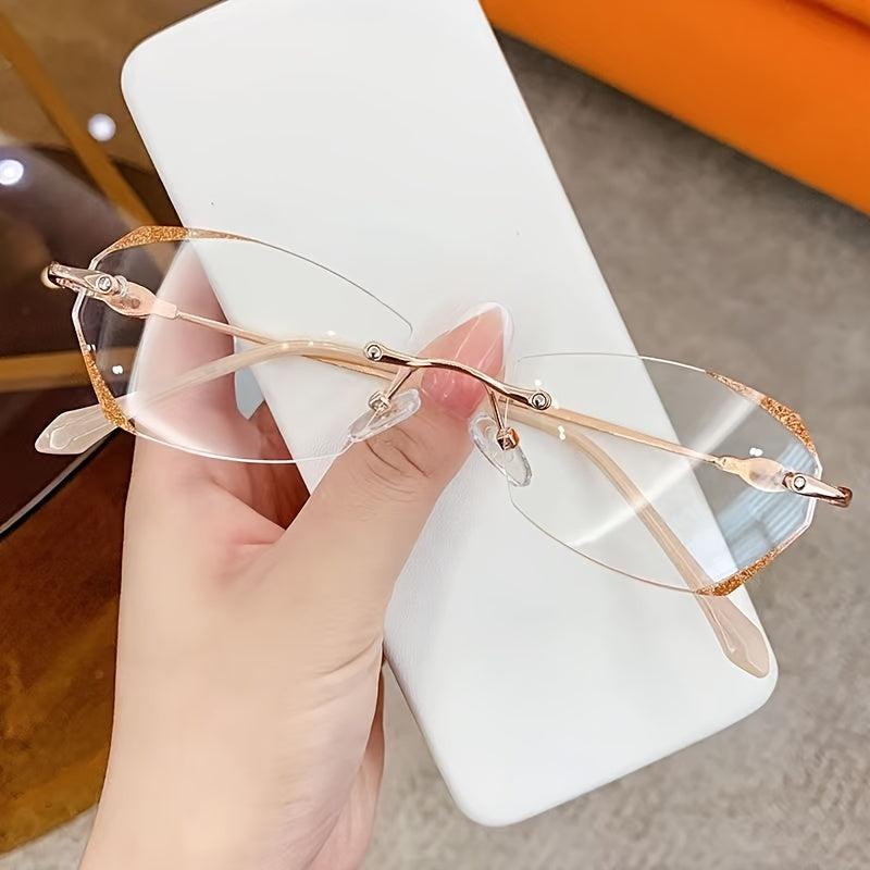 Metal Frame Reading Glasses Light Blocking Unisex