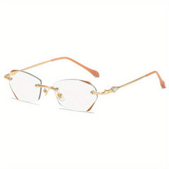 Metal Frame Reading Glasses Light Blocking Unisex