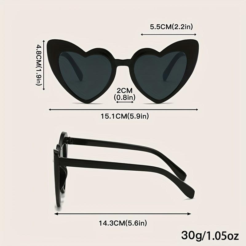 Y2K Heart Sunglasses For Women Men UV400 Sun Shades Glasses