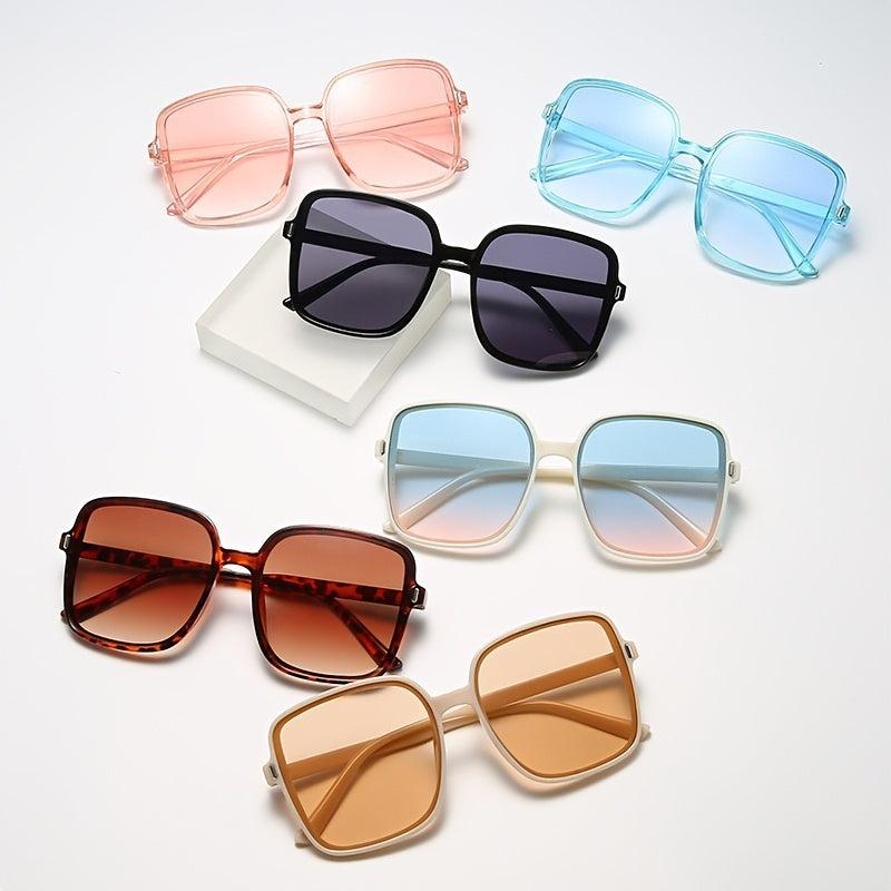 Square Frame Sunglasses Leopard Women Sunshade UV Protection