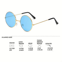 Retro Round Sunglasses UV Protection Eyewear