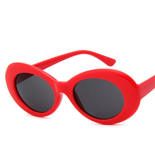 Retro Oval Sunglasses Unisex Round Lens Clout Goggles UV Protection