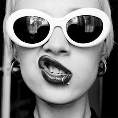 Retro Oval Sunglasses Unisex Round Lens Clout Goggles UV Protection