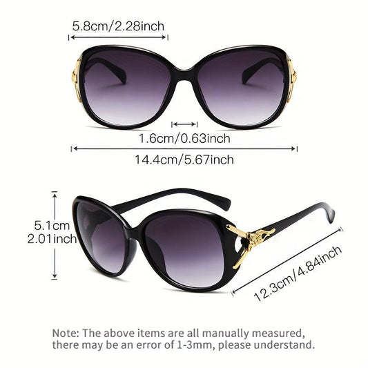 Round Sunglasses Metal Fox Gradient Glasses UV400