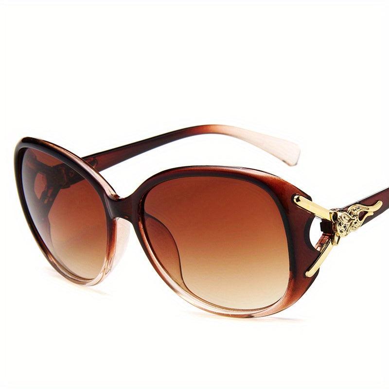 Round Sunglasses Metal Fox Gradient Glasses UV400