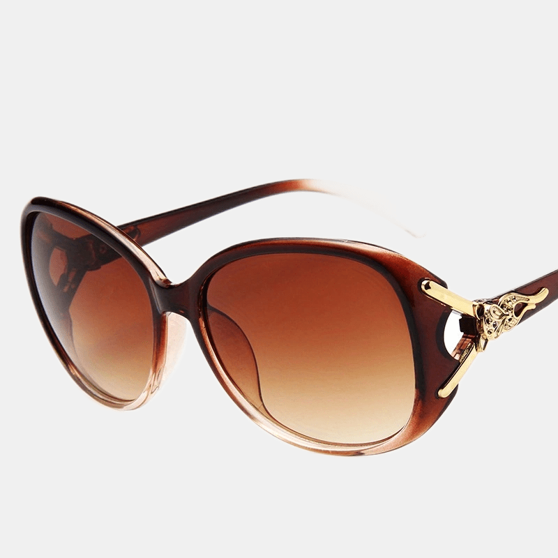 Round Sunglasses Metal Fox Gradient Glasses UV400