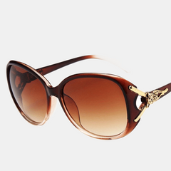 Round Sunglasses Metal Fox Gradient Glasses UV400