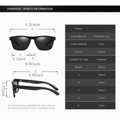Polarized Retro Sun Glasses for Men Women Summer Square Sports Sunglasses