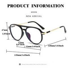 Anti Light Oval Frame Reading Glasses Unisex