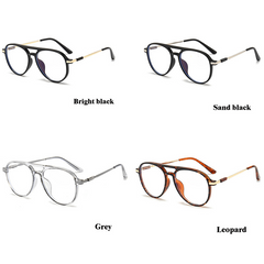 Anti Light Oval Frame Reading Glasses Unisex