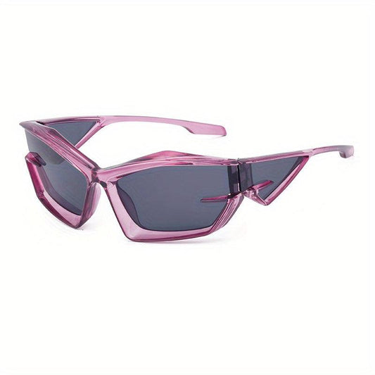 Y2K Wrap Around Sunglasses Futuristic Hiphop Punk Glasses UV400
