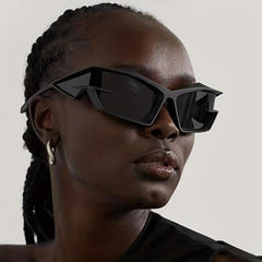 Y2K Wrap Around Sunglasses Futuristic Hiphop Punk Glasses UV400