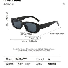 Rectangle Sunglasses UV Blocking Eye Protection Shades For Women