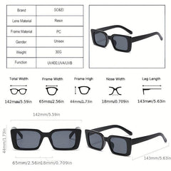 Men's Vintage Mixed Sunglasses Square Frame Eyewear For Holiday Party