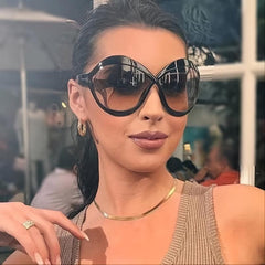 Vintage Oversize Frame Lady Sunglasses