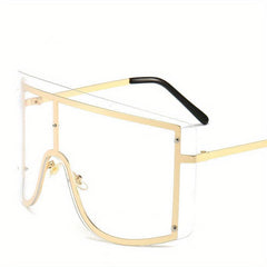 Oversized Gradient UV400 Sunglasses Anti Glare Shield