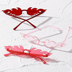Fire Flame Sunglasses Y2K Candy Sun Shades Beach Party UV400