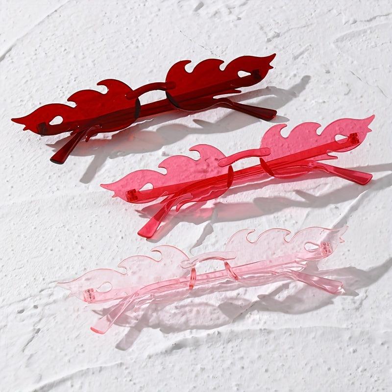 Fire Flame Sunglasses Y2K Candy Sun Shades Beach Party UV400