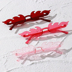 Fire Flame Sunglasses Y2K Candy Sun Shades Beach Party UV400