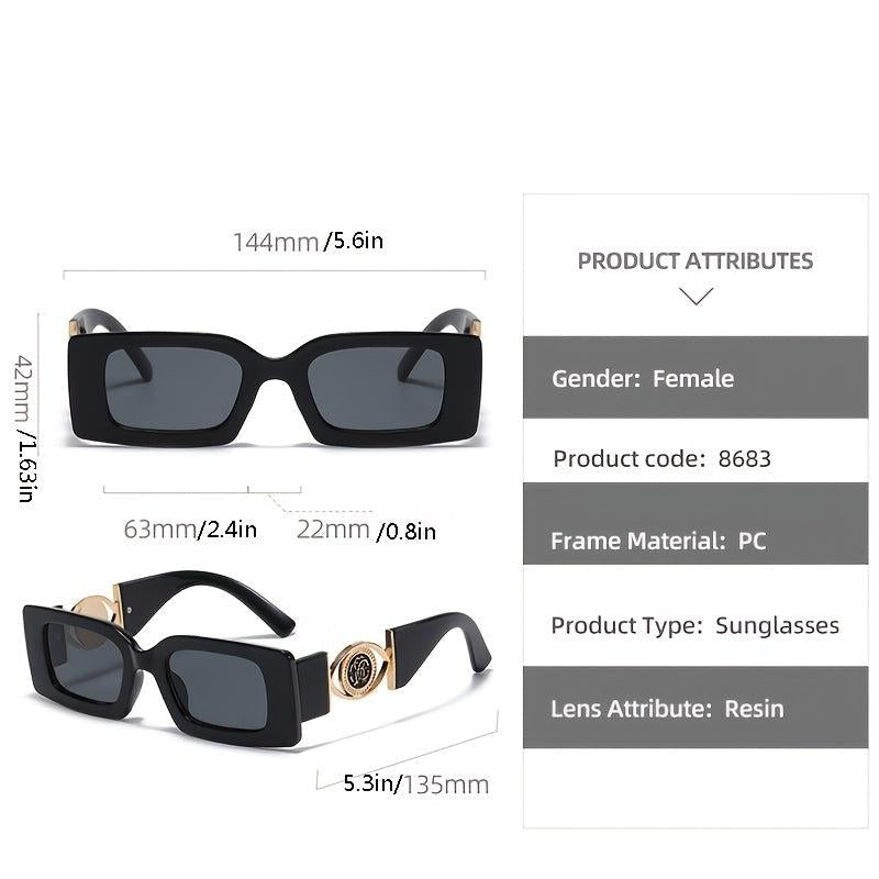 Vintage Square Sunglasses Women Unisex Ladies Sun Glasses UV400