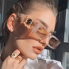 Vintage Square Sunglasses Women Unisex Ladies Sun Glasses UV400