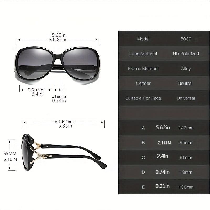 Oversized Polarized Sunglasses Anti UV Large Shades Classic Fox Sunglasses