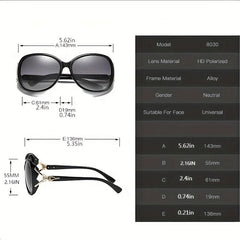 Oversized Polarized Sunglasses Anti UV Large Shades Classic Fox Sunglasses