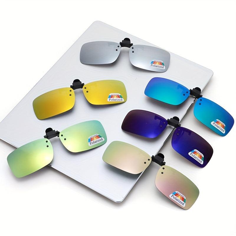 Clip On Glasses Polarized Lens Flip Up Sunglasses UV400