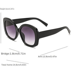 Oversized Round Sunglasses Retro Stylish Large Sunnies For Women