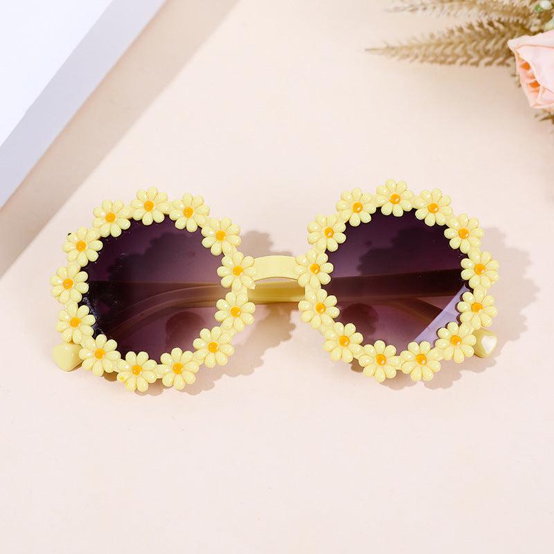 Daisy Flower Sunglasses Clear Glasses UV400