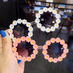 Daisy Flower Sunglasses Clear Glasses UV400
