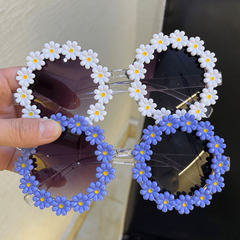 Daisy Flower Sunglasses Clear Glasses UV400
