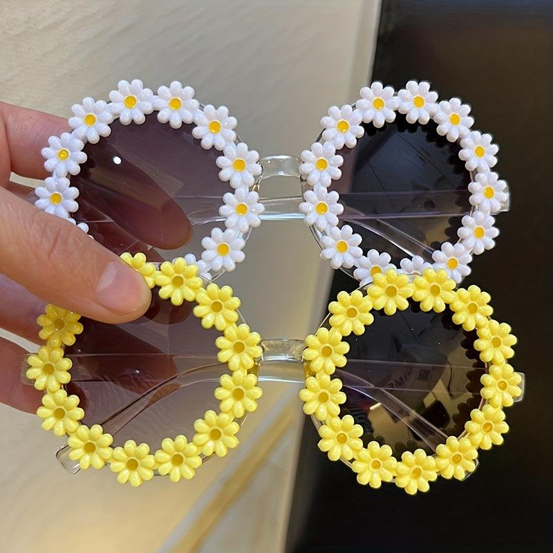 Daisy Flower Sunglasses Clear Glasses UV400