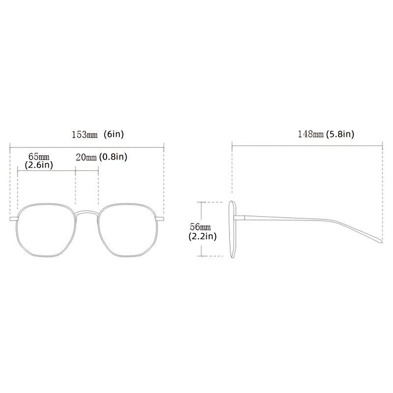 Vintage Oversized Square Polarized Sunglasses