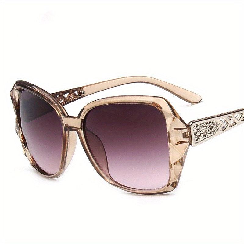Women's Large Cat Eye Sunglasses Jelly Frame Gradient Glasses UV400