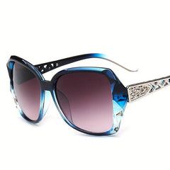 Women's Large Cat Eye Sunglasses Jelly Frame Gradient Glasses UV400