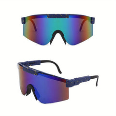 Men's Large Frame Coated Sunglasses for Sports with Case