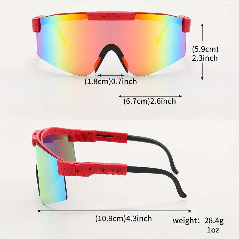 Men's Large Frame Coated Sunglasses for Sports with Case