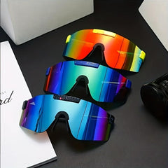 Men's Large Frame Coated Sunglasses for Sports with Case
