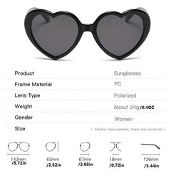 Heart Sunglasses For Women Men Party Decorative Sun Shades Glasses