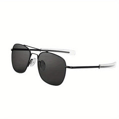 Men's Aviator Sunglasses Square Metal Frame Military Pilot Polarized Glasses