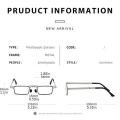Folding Presbyopia Men's Ultra light Anti fatigue Glasses