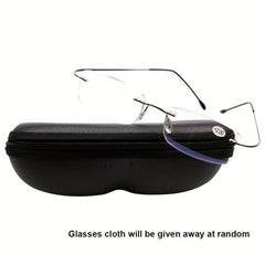 SOOLALA Titanium Rimless Reading Glasses