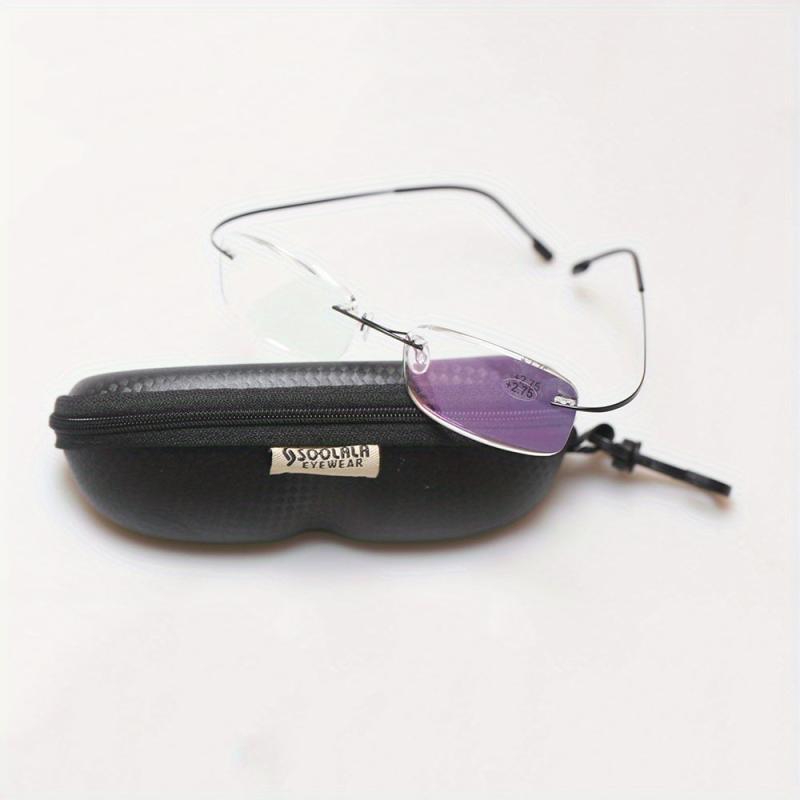 SOOLALA Titanium Rimless Reading Glasses
